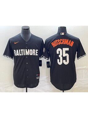 Adley Rutschman Black Stitched Jersey